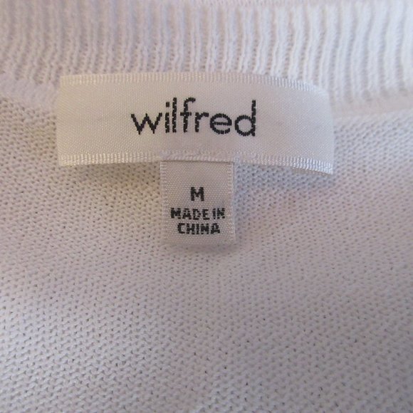 Aritzia Wilfred Top Asymmetrical Women's Relaxed Fit White Long Sleeves medium - Picture 7 of 8